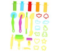 OFFIGAM 20pcs DIY Animal Dough Tools Kit with Extruder Molds Creative Clay Shaping for Preschoolers Random Color Craft Accessories for Hands Play Random Color