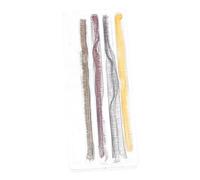 OFFIGAM 20pcs DIY Doll Eyelashes Multi-color False Lashes for Doll Accessories Black Brown Tea Gold for Creative Decoration