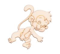 OFFIGAM 20pcs DIY Wooden Animals Unfinished Monkey Slices for Crafts Suitable for Painting and Writing for Shower and Craft Projects