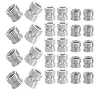 OFFIGAM 20Pcs Folk Guitar Bridge Pins String Beads for Acoustic Guitar Hardware - Metal String Tail Beads Easy Installation and Anti-Slip Design