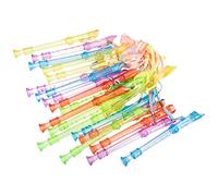 OFFIGAM 20pcs Mini 6-hole Clarinet Recorder Set with Lanyard Candy Color Abs for Children Beginner Practice Wind Instrument