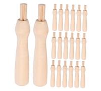 OFFIGAM 20pcs Wooden Handle Needle Felting Holder Set for Beginners and Professionals Non-Slip Grip Wool Punch Felting Tools for DIY Crafts Sturdy Construction