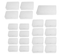 OFFIGAM 21pcs Rectangular Clear Storage Box with Hinged Lid for Organizing Small Items and Craft Supplies Transparent Plastic Container Suitable for Home and Office Use