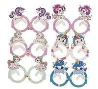 OFFIGAM 24 Pairs Unicorn Theme Party Glasses Creative Birthday Decorations Favors for Lightweight Comfortable Paper Eyewear for Fun Celebrations