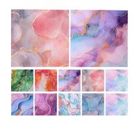 OFFIGAM 24pcs Marble Scrapbook Paper Vintage Decorative Cardstock Scrapbook Paper Pad for DIY Card Making Journaling Albums