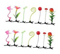 OFFIGAM 28pcs Simulation Plant Hair Barrettes Set Gradient Green Leaf, Mushroom, Red Berry, Spiral Grass, Leaf Sunflower, Butterfly, Fruit Designs for Girls Boys and Girls Creative Duckbill Hair Clips