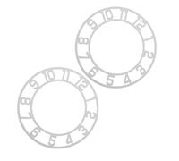 OFFIGAM 2pcs Acrylic Mirror Wall Clock Sticker with Arabic Numerals Peel and Stick Round Decorative Clock for Living Hallway Hotel Lightweight Modern