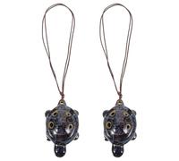 OFFIGAM 2pcs Animal Shaped Flute Ocarina for Beginners Turtle Ocarina Musical Instrument for Learners Pendant Style for Boys and Girls Birthday Party Favors
