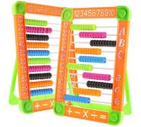 OFFIGAM 2pcs Arithmetic Abacus with Base Educational Math for Lightweight Learning Tool for Early Development and Calculation Skills Random Color