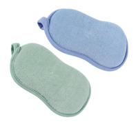 OFFIGAM 2pcs Bath Sponge Shower Ball, Comfortable Sponge and Fiber Material with Short Strap, Not Easy to Break Bathing Accessories for Gentle Body Cleansing