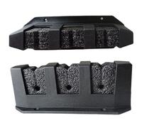 OFFIGAM 2pcs Black Abs Fishing Rod Storage Rack with Multiple Holes Wall Mount Fishing Rod Display Stand for Organising and Displaying in Home Or Garage