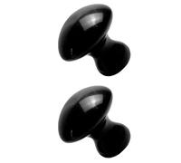 OFFIGAM 2pcs Black Basalt Facial Beauty Massager Stones Comfortable Grip and Smooth Edges, Mushroom Shaped Face Massaging Accessory for Relaxation and Skincare Routine