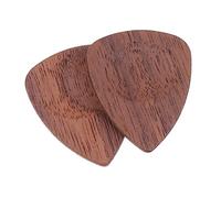 OFFIGAM 2pcs Black Walnut Wood Guitar Picks Practical Wood Plectrums for Acoustic Folk Guitar Accessories