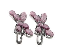 OFFIGAM 2pcs Bow Hair Clips for Women and Teens Elegant Glass Side Barrettes for Managing and Loose Strands Hair Accessories for Occasion