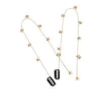 OFFIGAM 2pcs Butterfly Hair Chains Gold Hair Jewelry for Women Stylish Braid Accessories for Parties Weddings Performances Unique DIY Design for Various Hairstyles