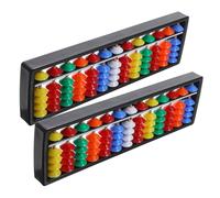 OFFIGAM 2pcs Column Plastic Abacus for Chinese Counting Tools for Math Learning Safe Material Fun Educational Bead Counter for Early Math Practice