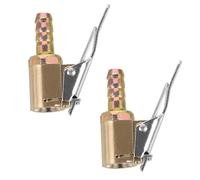 OFFIGAM 2pcs Copper Tire Inflator Chuck Clips Quick Connect Air Compressor Tire Air Chuck Lightweight Portable Valve Stem Adapter for Emergencies and Vehicle Use