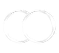 OFFIGAM 2pcs Crystal Glass Nail Color Mixing Pallets with Smooth Surface, Sturdy and Not Easy to Deform, for Manicure and Nail Art Mixing