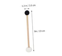 OFFIGAM 2Pcs Double Ended Rubber Felt Drum Mallet Percussion Sticks with Handle for Bass Drum Snare and Other Instruments Comfortable Grip Durable Design