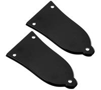 OFFIGAM 2pcs Electric Guitar Truss Rod Covers Black Abs Guitar Repair Parts with Easy Installation and Removal Protecting Truss Rods Maintenance and Replacement