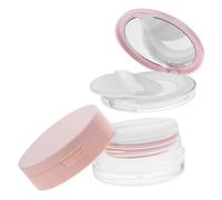 OFFIGAM 2Pcs Empty Cushion Compact Case with Mini Mirror Small Makeup Containers for Loose Powder Body Powder Portable Travel Skincare Containers Elegant Design for Any Occasion