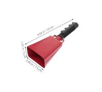 OFFIGAM 2pcs Ergonomic Metal Cowbell with Handle for Sporting Events Loud Clear Noise Maker for Football Games and Ranch Gatherings Cheering Hand Bells in Red and White