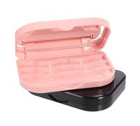 OFFIGAM 2pcs Eyelash Organizer Storage Box Reusable False Eyelash Case with Mirror Lightweight for Travel Black and Protects Lashes From Damage