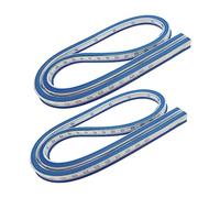 OFFIGAM 2pcs Flexible Curve Ruler Durable Drafting Tool for Engineering Drawing Sewing and Design Graphics Double Sided Measurement Ruler for Creative Curves