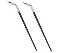 OFFIGAM 2pcs Folded Fan-shaped Lower Eyelash Brush Makeup Applicators for Girls Curved Eye Brow Lash Makeup Supplies for Travel and Practice