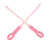 OFFIGAM 2Pcs Foot Scrubber Shower Long Handled Foot Brush with PP TPE Material Stylish Design Effortless Operation Comfortable Grip for Bath and Body Care