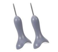 OFFIGAM 2Pcs Grey Plastic Braille Writing Stylus Pens for Blind Users, Assistive Learning Tools for Braille Beginners, Suitable for Home and Classroom Use