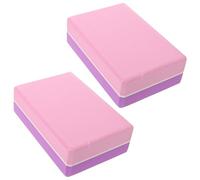 OFFIGAM 2pcs High Density Eva Foam Yoga Block for Beginners with Sturdy Support and Non-slip Surface, for Workout and Pilates Exercises, Lightweight Yoga Equipment Block for Stretching