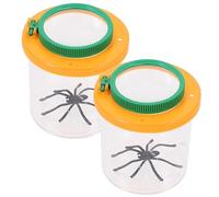 OFFIGAM 2Pcs Insect Observation Box with Magnifying Lenses Lightweight Viewer Container for Outdoor Learning Exploration Bug Catcher Tool for Boys