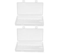 OFFIGAM 2pcs Lightweight Battery Case Organizer Made of Sturdy Pp with Space-saving Design, Wall Hanging Small Things Container that Can Hold 8pcs 16340 Batteries for Easy Storage