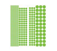 OFFIGAM 2pcs Luminous Round Dot Wall Stickers Green PVC Waterproof Removable Glowing Wall Sticker for Room Ceiling DIY Room Decor and Romantic Surprise