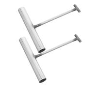 OFFIGAM 2pcs Multi-functional Man Hole Lifters T Shaped Hooks Steel Lifting Hook Comfortable Grip for Manhole Cover Lifting and Sewer Maintenance