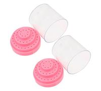 OFFIGAM 2pcs Nail Tech Supplies Storage Box Nail Drill Bit Organizer Display Box for