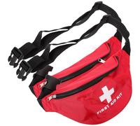 OFFIGAM 2pcs Outdoor Travel First Aid Kit Large Capacity Pouch with Zipper Closure Easy to Wash Nylon Waist Bag for Outdoor Activities