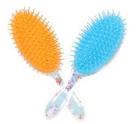 OFFIGAM 2pcs Plastic Hair Combs Paddle Hair Brush Airbag Detangling Styling Comb for Women Children Unicorn Glitter and Rainbow Cloud Glitter Colors