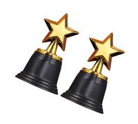 OFFIGAM 2pcs Plastic Star Trophy with Unique Elegant Design, Inspire Participation and Promote Healthy, for Sports Tournaments and Celebrations, Student Award Trophy