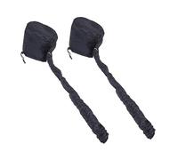 OFFIGAM 2pcs Portable Deep Conditioning Heat Hats Thermal Steamer Caps for Hair Care Elastic Connection for Home Use Black