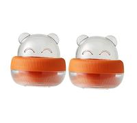 OFFIGAM 2pcs Portable Makeup Sponge Organizer Case Dust Cover for Beauty Sponges Orange for Travel and Storage