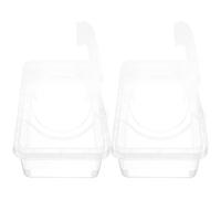 OFFIGAM 2pcs Pp Wipes Dispenser Case, Lightweight Refillable Wipe Holder with Lid, Not Easy to Deform Tissue Storage Box for Dining Table or Stroller