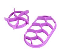 OFFIGAM 2pcs Purple Bread Press Mould Set, and Oval Plastic Embossing Baking Stamp, Pastry Cutter for DIY Bread and Cake Decoration at Home and Bakery