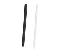 OFFIGAM 2pcs Silicone Pencil Sleeves for Pencil Non Slip Grip Protective Cover Comfortable Touched Design Refreshing Colors Natural White
