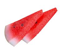 OFFIGAM 2pcs Simulation Watermelon Slices PVC Fake Fruit Decor for Home Photography Props and Early Education Safe and Odorless for Parties and Displays