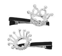 OFFIGAM 2pcs Small Crown Hair Clips for Adorned with Rhinestones, Zinc Alloy Material, Quick Styling Hair Accessories, Unique Sparkling Design for Daily Wear and Photography Parties