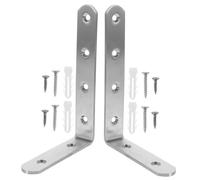 OFFIGAM 2pcs Stainless Steel Furniture Wall Anchors with Corner Brackets for Baby Proofing, Lightweight Design for Creating A Safe Environment and Preventing Furniture Tip