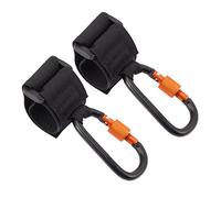 OFFIGAM 2Pcs Stroller Hooks with Lockable D-Shaped Design for Hanging Bags and Shopping Wagon Accessories for Diaper Bags Backpacks and Outdoor Use