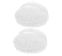 OFFIGAM 2pcs Washable Oversized Body Powder Puff Large Soft Plush Applicator for Loose Talcum Powder Travel-friendly Gentle Sensitive Skin